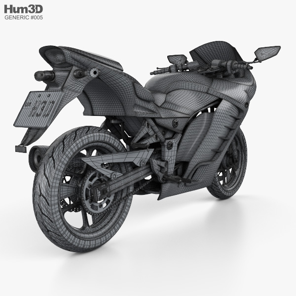 Genéricos Motos Desportivas 2014 3D model - Baixar Veículos no