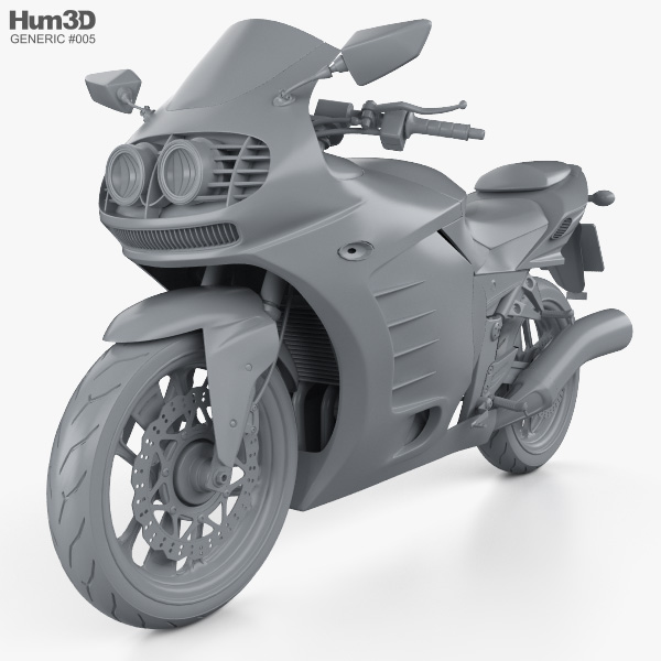 Genéricos Motos Desportivas 2014 3D model - Baixar Veículos no