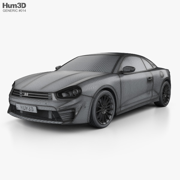 Generisch coupé 2018 3D-Modell - Herunterladen Fahrzeuge on