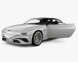 Genesis X Кабриолет с детальным интерьером 2023 3D модель
