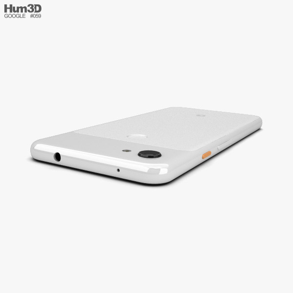 Google Pixel 3a Clearly White 3D model - Download Electronics on