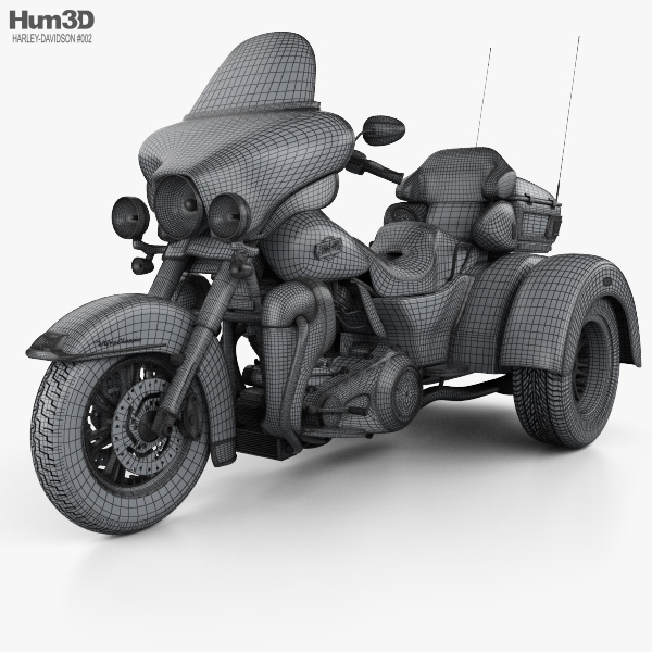 Harley-Davidson Tri Glide Ultra Classic 2012 3D model - Download Vehicles  on