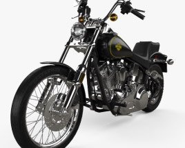 Harley-Davidson FXST Softail 1984 3D model