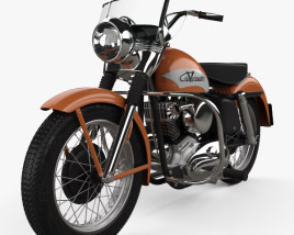 Harley-Davidson KH Elvis Presley 1956 3D model