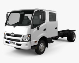 Hino 300 Crew Cab Chassis Truck 2019 3D model