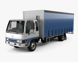 Hino FD 10 Pallet Curtainsider Truck 2020 3D model