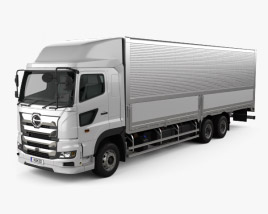 Hino 700 Profia Box Truck 3 assi 2020 Modello 3D