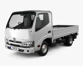 Hino Dutro Single Cab Flatbed Truck 2024 3D model