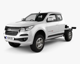Holden Colorado LS Space Cab Chassis 2019 Modello 3D