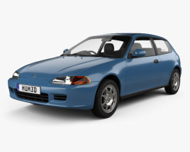 Honda Civic hatchback 1995 3D model