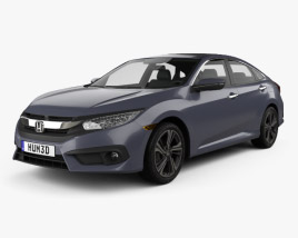 Honda Civic sedan Touring 2019 3D model