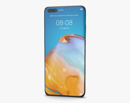 Huawei P40 Pro Ice White 3D-Modell