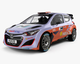 Hyundai i20 WRC 인테리어 가 있는 2012 3D 모델 