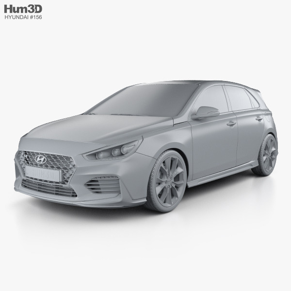Hyundai i30 N hatchback 2020 3D model - Download Vehicles on