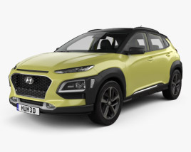 Hyundai Kona 인테리어 가 있는 2021 3D 모델 