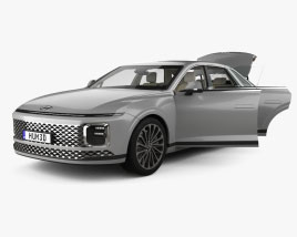 Hyundai Grandeur с детальным интерьером 2024 3D модель