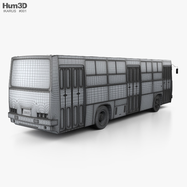 2003 Ikarus 283.01 Bus blueprints free - Outlines