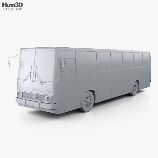 Ikarus 260-01 bus 1981 3D model - Download Vehicles on