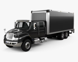 International Durastar Crew Cab Box Truck 2020 Modello 3D