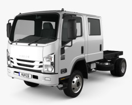 Isuzu NPS 300 Crew Cab Chassis Truck 2019 3D model