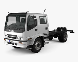 Isuzu FTR 800 Crew Cab Chassis Truck 2003 3D model