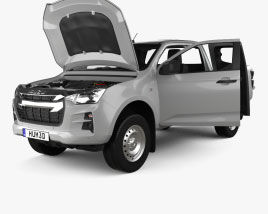 Isuzu D-Max Space Cab SX with HQ interior and engine RHD 2023 3D model