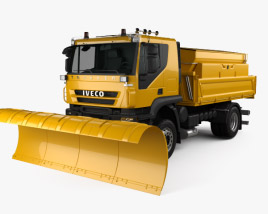 Iveco Trakker Snow Plow Truck 2014 Modello 3D