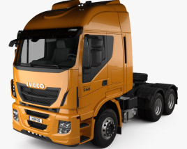 Iveco Stralis 트랙터 트럭 2015 3D 모델 