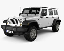 Jeep Wrangler JK Unlimited 5door 2014 Modèle 3D