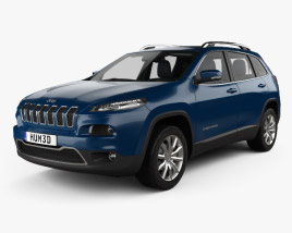Jeep Cherokee Limited with HQ interior 2017 3D model