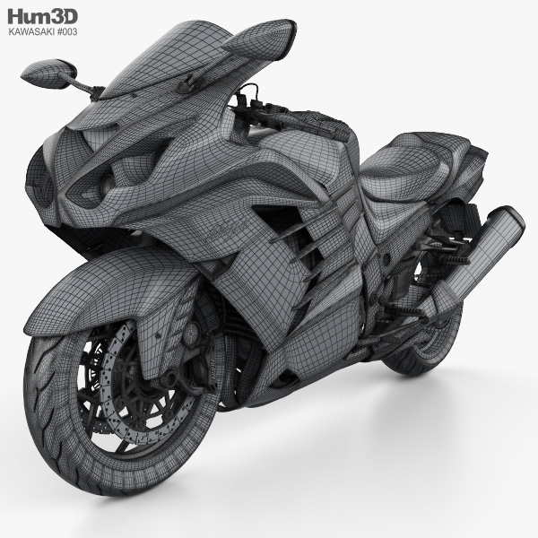 Kawasaki Ninja ZX-14R 2012 3D模型- 下载车辆on 3DModels.org