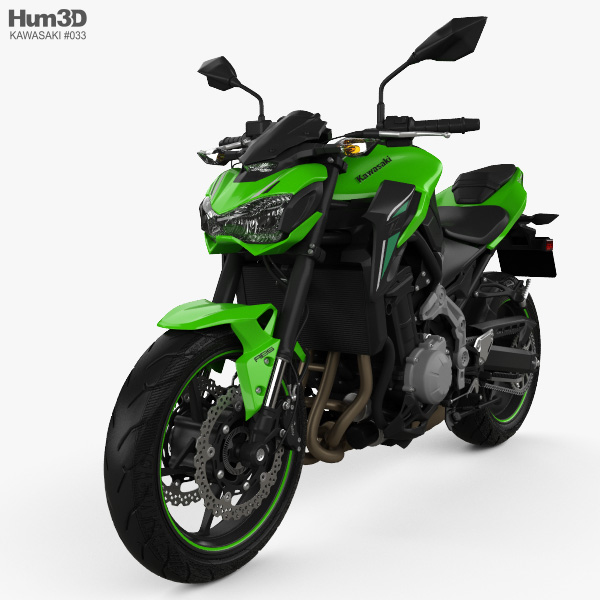 Kawasaki Z900 2017 3D model - Download Vehicles on