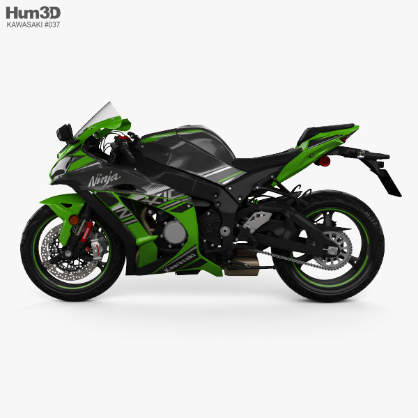 Kawasaki Ninja ZX-10R 2017 3D model - Download Vehicles on 