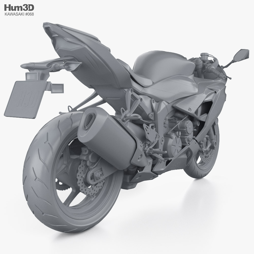 Kawasaki Ninja ZX6R 2024 3D模型- 下载车辆on 3DModels.org