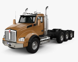 Kenworth T880 Chassis Truck 4-axle 2018 3D model