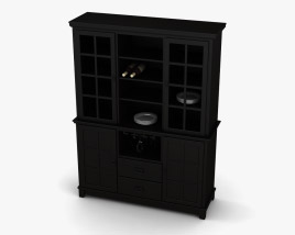 Buffet and Hutch in Ebony - Arts and Crafts 3D модель