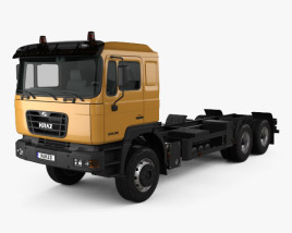 KrAZ H23.2M Вантажівка шасі 2015 3D модель
