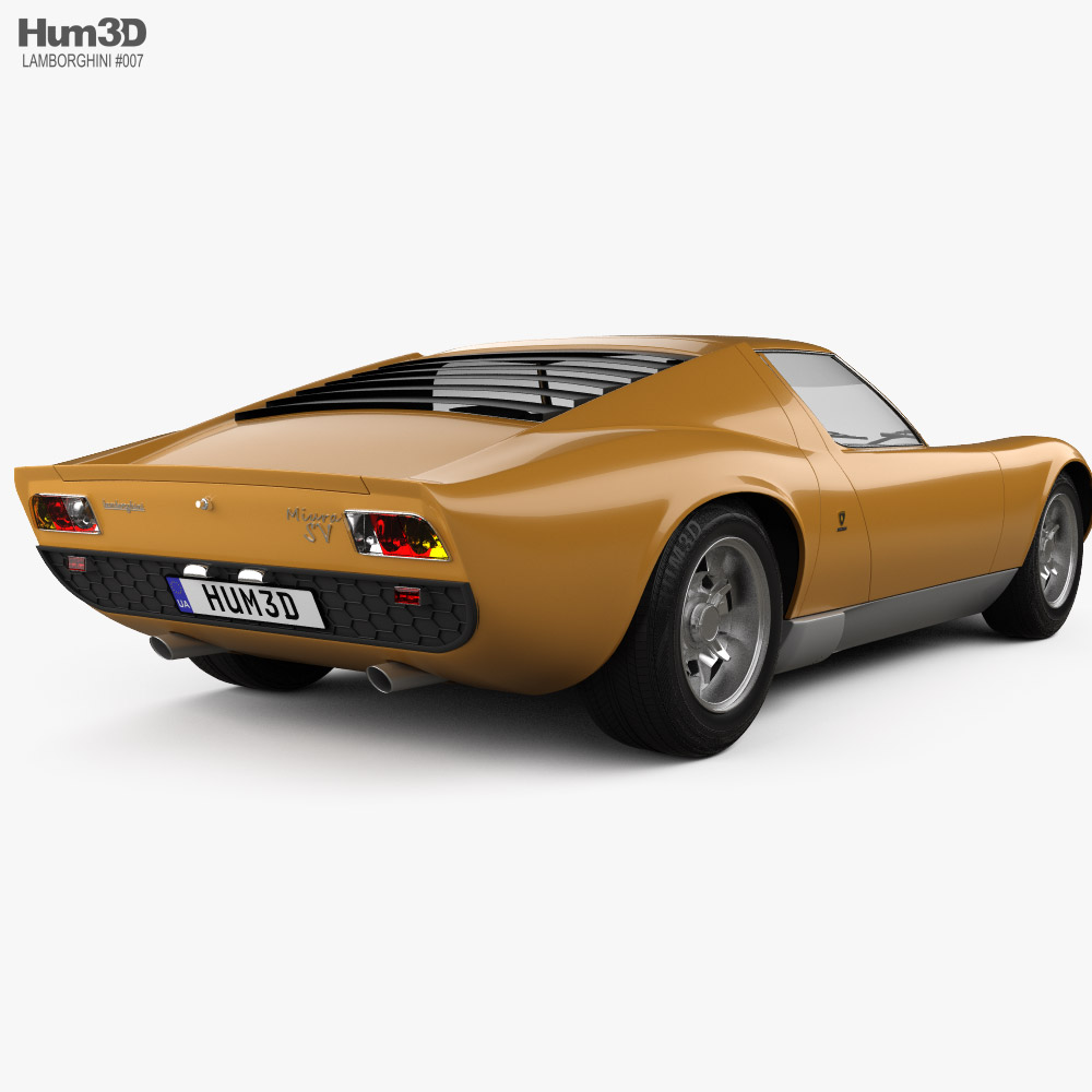 Lamborghini Miura P400SV 1971 3Dモデル