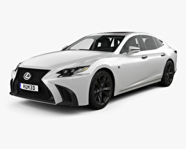 Lexus LS (XF50) F Sport HQインテリアと 2020 3Dモデル
