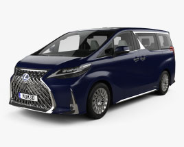 Lexus LM 하이브리드 인테리어 가 있는 2022 3D 모델 
