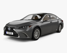 Lexus ES гибрид с детальным интерьером 2024 3D модель