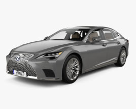 Lexus LS hybrid with HQ interior 2024 3D model