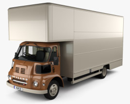 Leyland FG 箱式卡车 带内饰 1968 3D模型
