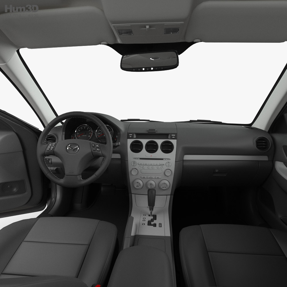 Mazda 6 Sport US-spec sedan mit Innenraum 2007 3D-Modell - Herunterladen  Fahrzeuge on