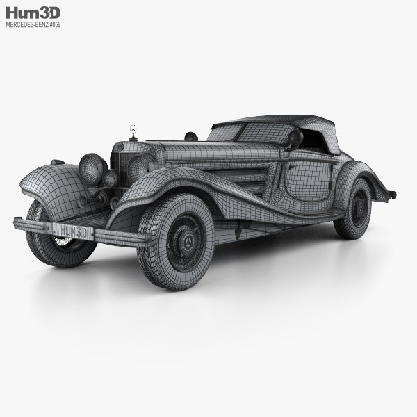 Mercedes-Benz 500K Special ロードスター 1936 3Dモデル - ダウンロード 乗り物 on 3DModels.org