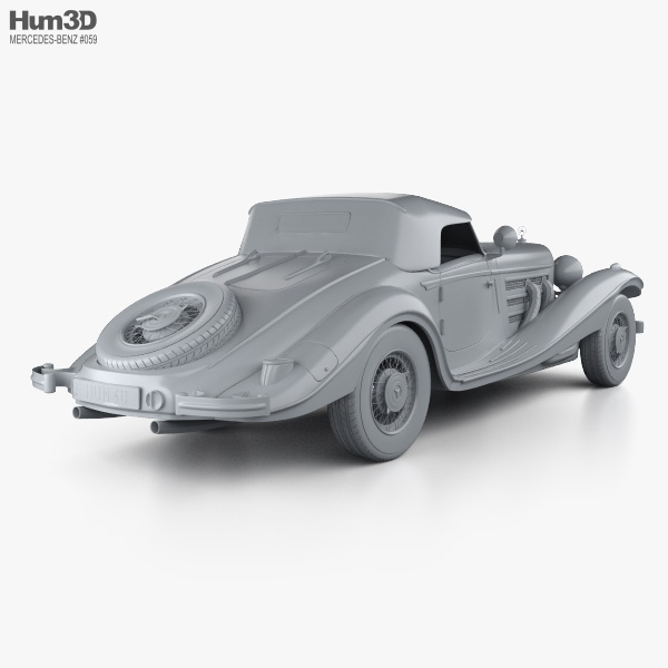 Mercedes-Benz 500K Special ロードスター 1936 3Dモデル - ダウンロード 乗り物 on 3DModels.org