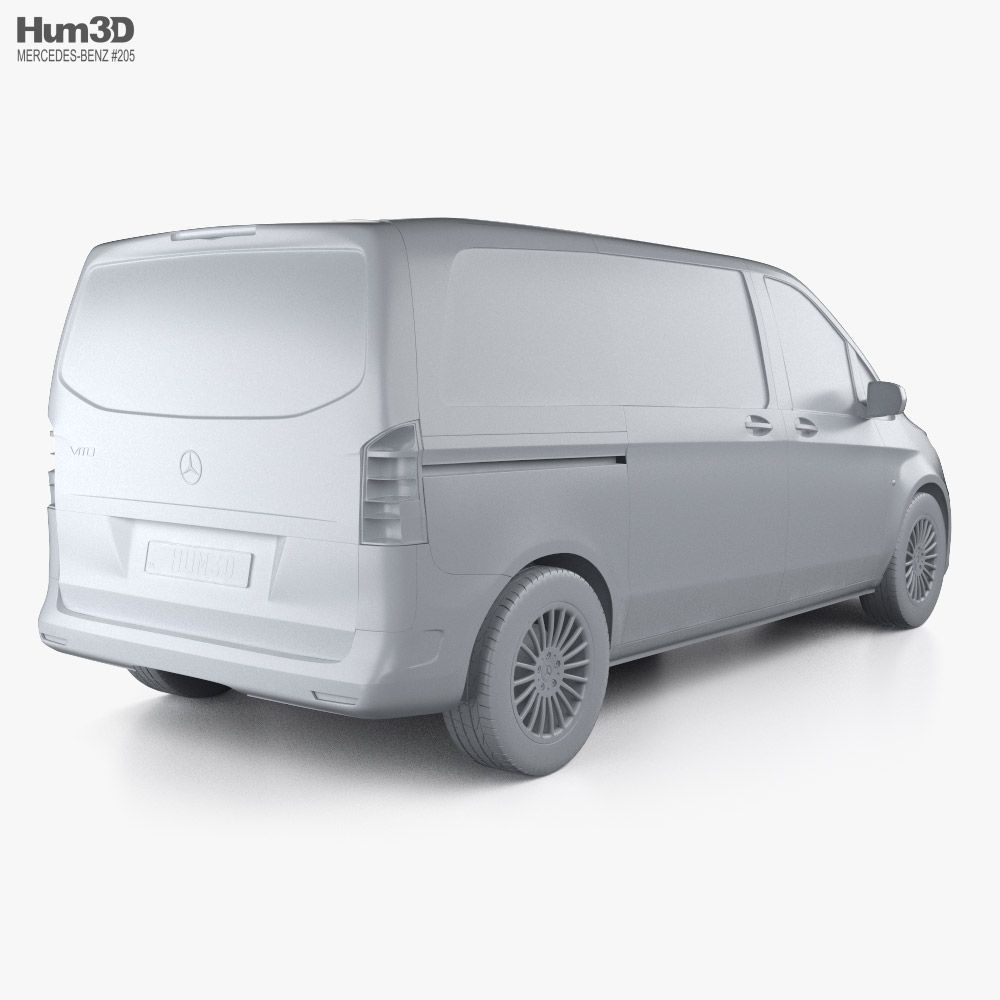 Mercedes-Benz Vito (W447) Panel Van L1 2018 Blueprint Template 