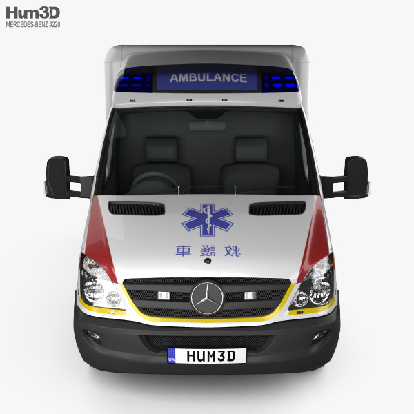 Mercedes-Benz Sprinter (W906) Ambulance 2014 3D model - Download Vehicles  on