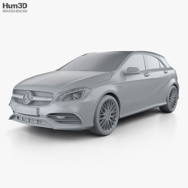 Mercedes-Benz A-class (W176) AMG Line 2018 3D model - Download Vehicles on