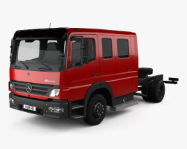 Mercedes-Benz Atego Crew Cab シャシートラック 2010 3Dモデル